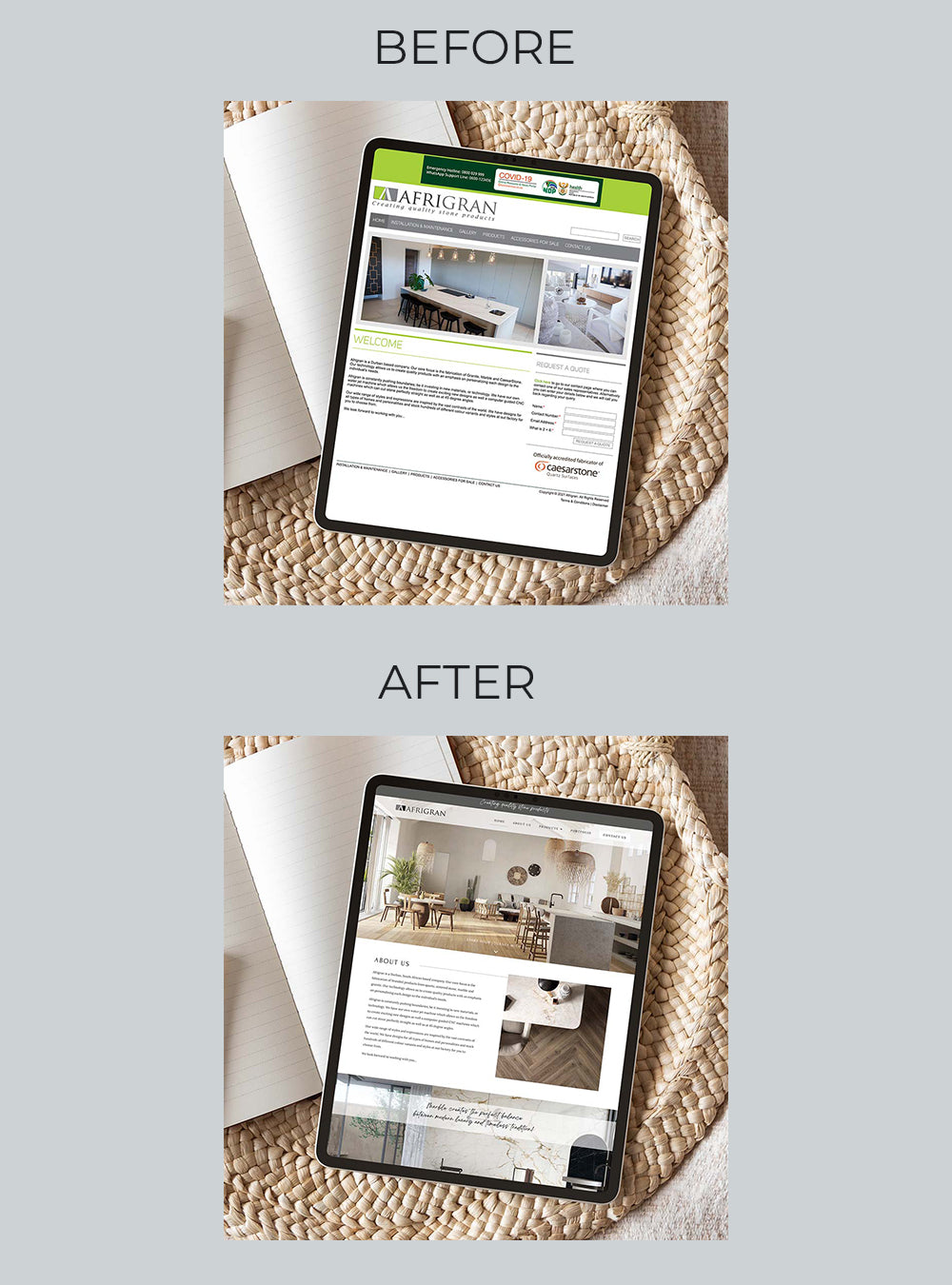 Afrigran WordPress Website Makeover