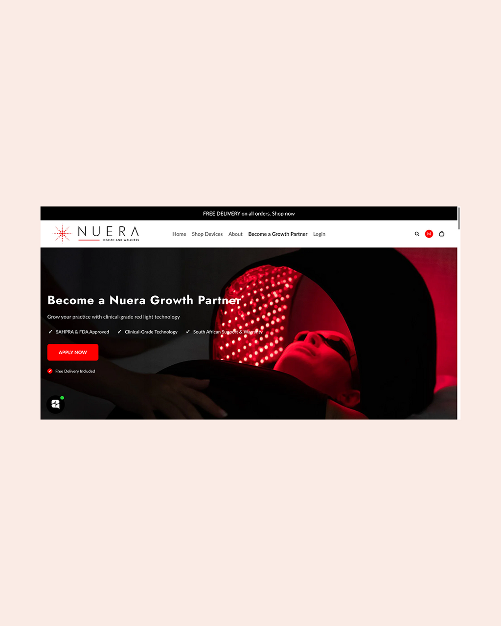 Nuera Health & Wellness — Shopify redesign + B2B system (health & wellness)