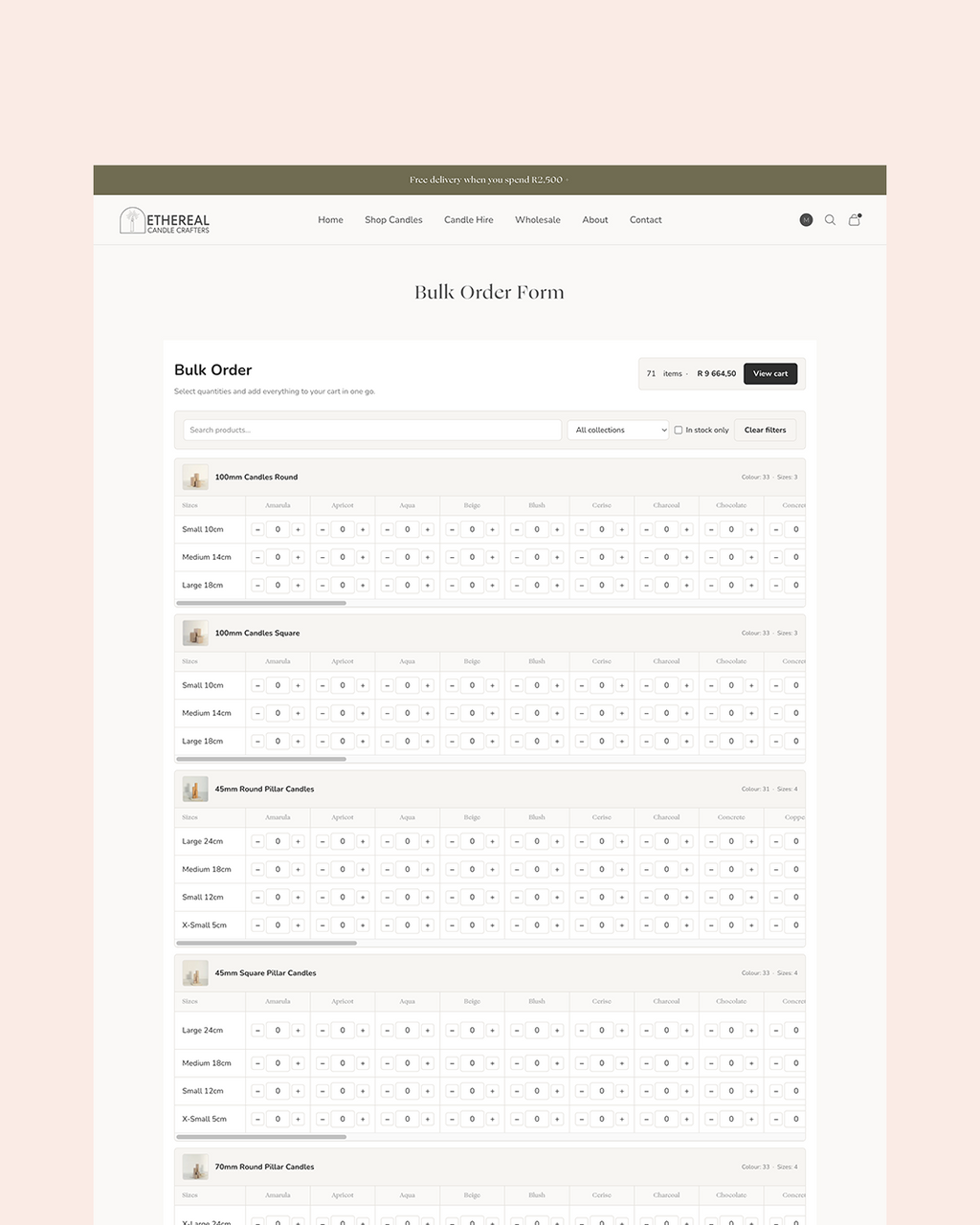 Ethereal Candle Crafters - WordPress to Shopify Migration