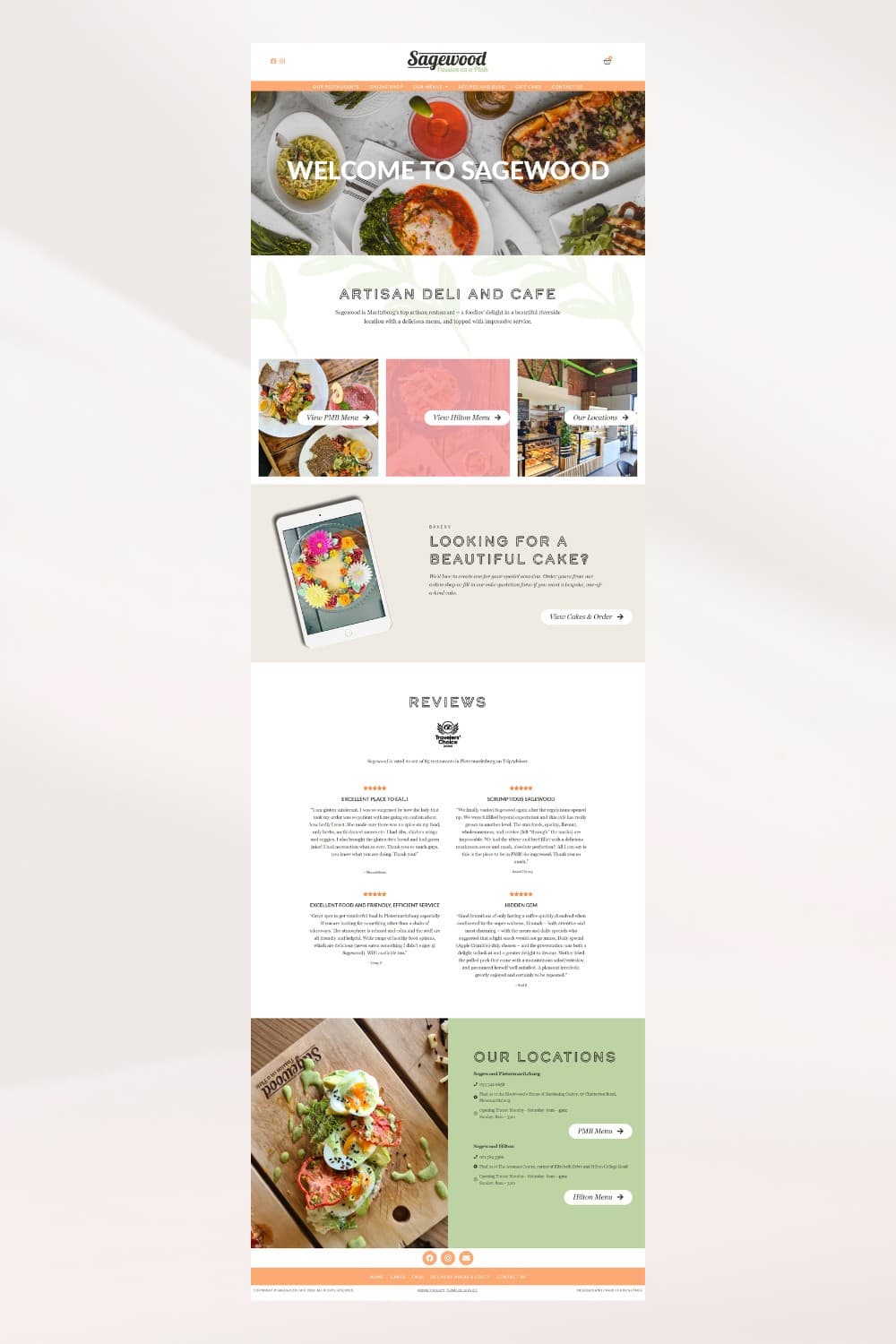 Sagewood Cafe Restaurant Website Design Inspiration