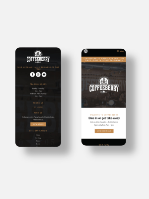 Coffeeberry Website Mockup
